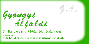 gyongyi alfoldi business card