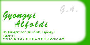 gyongyi alfoldi business card